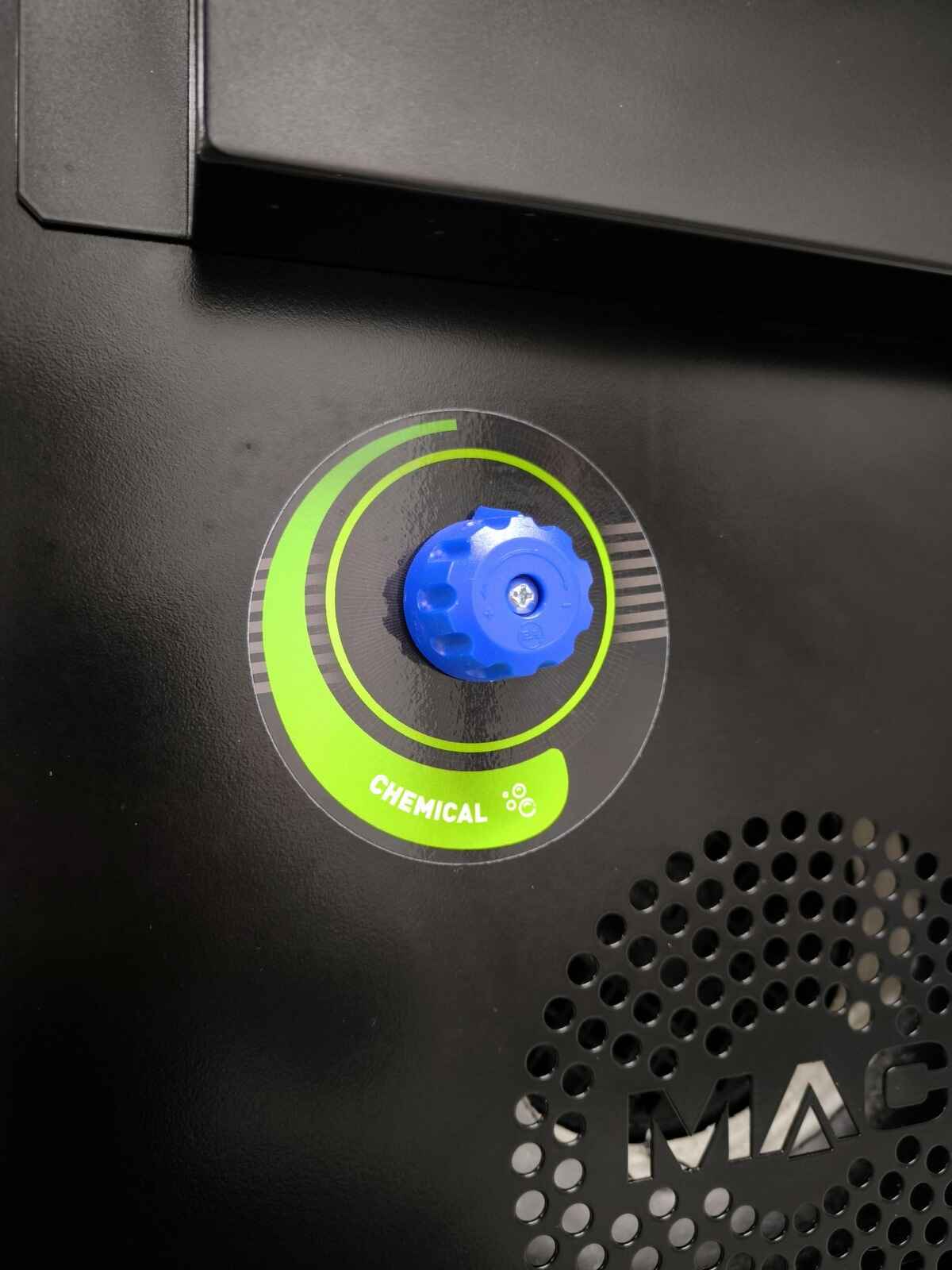 High pressure chemical with metering valve