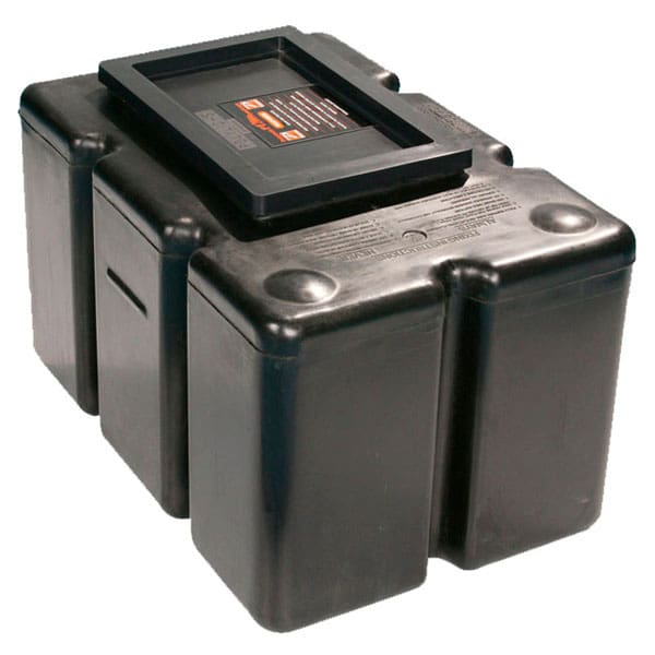 Extra large 55lt plastic break water tank, including float valve & fittings, fitted